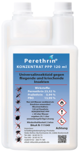 Dosierflasche 120 ml mit Inhalt Perethrin Konzentrat